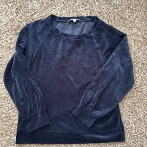 LOFT Midnight Blue Velvet Top
